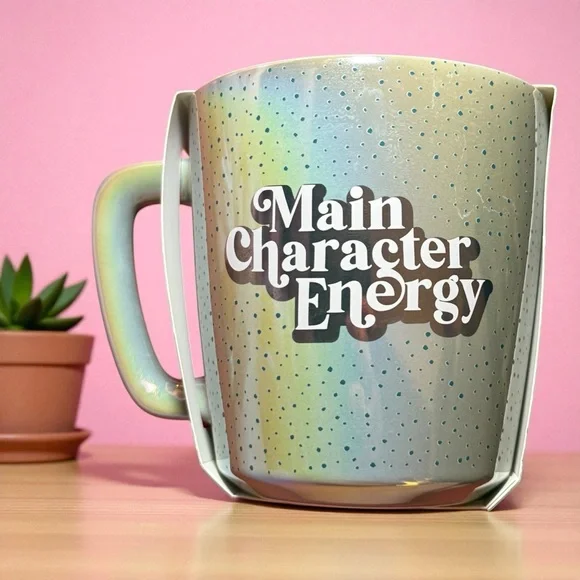 Thyme & Table “Main Character Energy” Iridescent Ceramic NWT Mug Imperfections - Picture 1 of 7